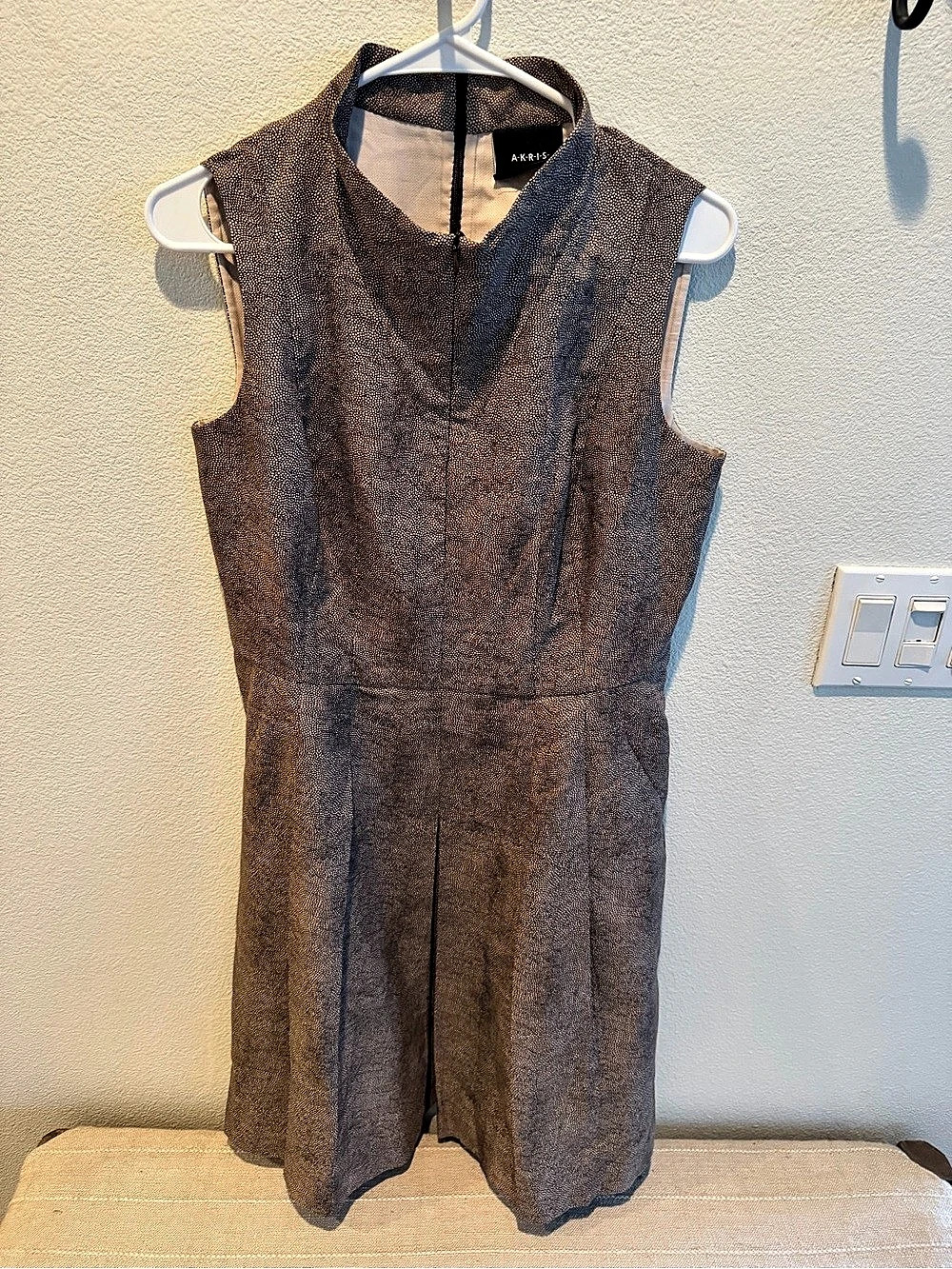 AKRIS Animal Print Mini wool dress